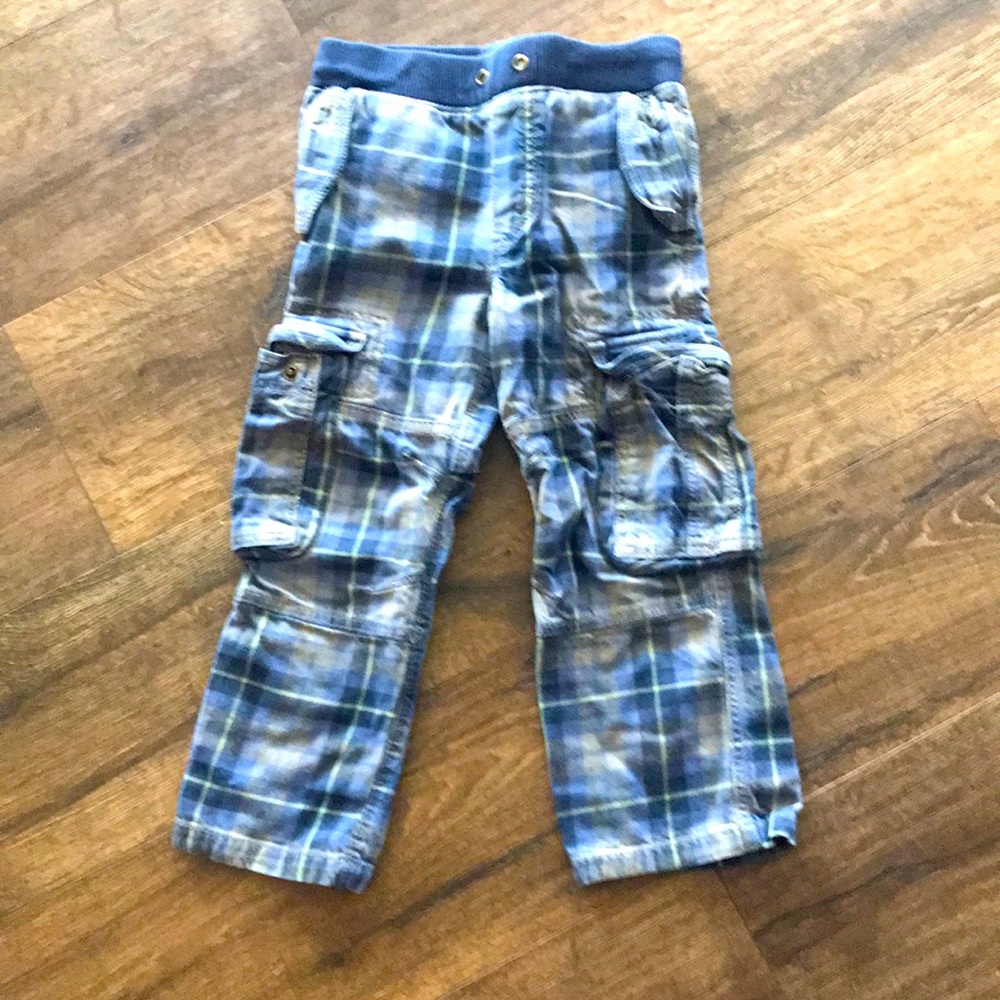 Mini boden plaid cargo pants vintage htf sz 5